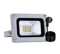 Foco LED Exterior 10W, 1000LM IP65 Resistente Al Agua, Aluminio, Luz Blanca Fría 6000-6500K, Enchufe UE, Lámpara De Pared Para Jardín Y Garaje