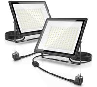 Foco LED Exterior 150W, 16500LM Súper Brillante con Haz Ancho de 160°, Impermeable IP66, Ahorro de Energía del 85%, Vida Útil de 50000 Horas para Jardín, Almacén, Sitio de Construcción (150W 2PACK)