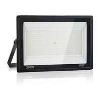 Foco LED Exterior 200W,Iluminación de Seguridad,7000K Blanco Frío,20000LM Super Brillante,IP67 Impermeable,228 LEDs,Foco de Exterior para Jardín,Patio,Garaje,Taller, Pasillo