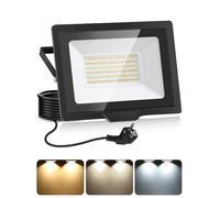 Foco LED Exterior 50W Con Enchufe 1.5m, 3000K/4500K/6500K, 5000LM Superbrillante, Memoria, IP66 Impermeable, Proyector Para Patio, Jardín, Terraza