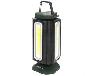 Foco LED Exterior Aktive Triple 1500 Lúmenes con Base Imantada y Powerbank, 10x10x20 Cm, Negro