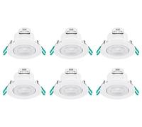Foco LED Integrado 4.8W 4000K No Regulable Blanco IP44 - Paquete De 6 - 90025