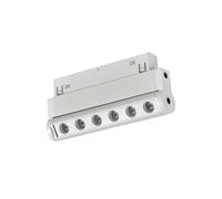 Foco LED lineal 6W para carril magnético 48V, color blanco 4000K, ideal para iluminación de ambientes comerciales y decoración moderna.