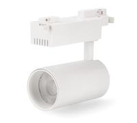 Foco LED Monofásico 30W Blanco 4500K para carril, ideal para iluminación en tiendas y espacios comerciales.