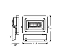 Foco LED OSRAM Floodlight EA, 15 W, IP65, negro, aluminio