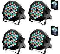 Foco LED Par 4 Pcs, 36 LED RGB Luz Discoteca DMX512 con Control Remoto a Través de Sonido Auto Maestro-esclavo luces para fiestas para Navidad DJ Bar Banda Espectáculo de luz Luces de Escenario