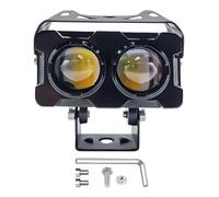 Foco LED para motocicleta, luz LED auxiliar para motocicleta,Luz de conducción LED Foco de motocicleta superbrillante - Accesorios de motocicleta de doble color de luz antiniebla auxiliar todoterreno