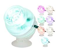 Foco LED para peceras,360 Giratorio IP68 Impermeable Sumergible Fish Tank Lámpara Mini RGB Focos Acuario Paisajismo Spot Light