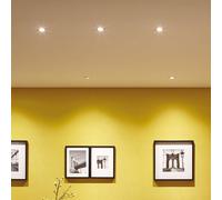 Paulmann Nova Set de focos LED empotrables Nova Coin Orientable (6,5 W, 3 ud., Blanco cálido, Diámetro: 8,4 cm, Hierro cepillado)