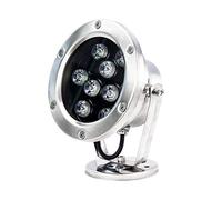 Foco LED Piscina Ángulo Ajustable de 360° 24V Lámparas Led Sumergibles IP68 A Prueba de Agua Acero Inoxidable Foco LED Subacuático Al Aire Libre, Jardín, Piscina, Fuente (Color : RGB, Poder : 12W)