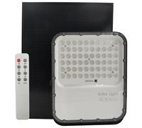 Foco LED Solar Regulable con Mando a Distancia 200W, 20000mA, Proyector Potente Exterior Dimmable, IP65 Impermeable, Luz Blanca 5000K, Placa Solar 20W/5V (200W)