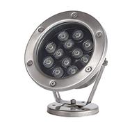 Foco LED Subacuático Estanqueidad IP68 Baja Tensión Luz Piscina Sumergible Material de Acero Inoxidable Ángulo Ajustable Focos de Piscina para Debajo del Agua, Fuente, Estanque(Blanco cálido 3000K,12W