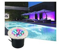 Foco LED Subacuático Incrustado Foco Piscina 12V IP68 Impermeable Acero Inoxidable Luces Led Sumergibles En Agua Estanque, Piscina, Iluminación Subacuática (Color : White Light, Poder : 3W)