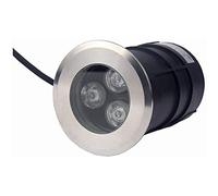 Foco LED Subacuático, Mini Foco Empotrable Suelo Exterior IP68 Acero Inoxidable 304 85-265V Para Al Aire Libre, Escalera, Piscina, Submarino Decoración(Color:Luz blanca cálida 3000K,Tamaño:75mm-3w)