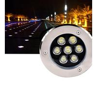 Foco LED sumergible de 12 V, impermeable, IP68, accesorios de jardín al aire libre, luces de paisaje para patio, camino, luz amarilla, 7 W