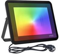 Foco LED Tuya Intellint RGB iluminación exterior 30 W 50 W 100 W - Proyector de control de voz para garaje y jardín - Fácil de instalar - Luz ajustable - Luz exterior