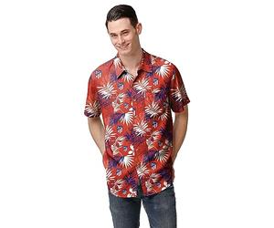 FOCO Licencia Oficial Camiseta de Fútbol de Hombre Manga Corta Floral Playa, Atlético de Madrid, S