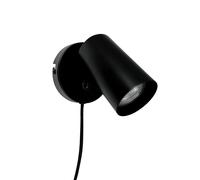 Foco Moderno con Interruptor y Cable, Negro