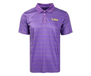 Foco NCAA College Team-Polo de Manga Corta con Logotipo Camisa, Poliéster a Rayas, M Unisex Adulto