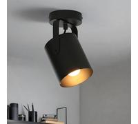 Foco Negro Giratorio Para Techo Sala Moderna