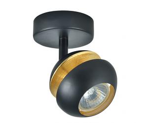 foco negro-oro modelo beethoven para baño,