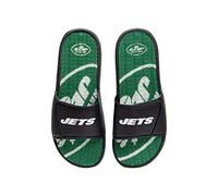 FOCO New York Jets NFL Mens Wordmark Gel Slides - L