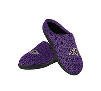 FOCO NFL Baltimore Ravens Men's Poly Knit Cup Sole Slipper, Team Color, Large (11-12)