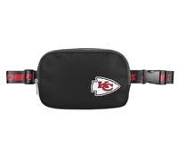 FOCO NFL - Bolso bandolera grande con logotipo del equipo, color negro, Jefes de Kansas City, 5 x 2 x 7 inches