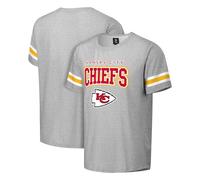 Foco NFL - Camiseta de Manga Corta para Hombre, con Licencia Oficial, Color del Equipo, Color del Equipo, Logotipo Principal, Marca arqueada, Cuello Redondo, Cuello Redondo, Jefes de Kansas City