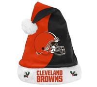 FOCO NFL Cleveland Browns 2017 - Gorro de Papá Noel básico de felpa para Navidad