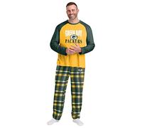 FOCO NFL Green Bay Packers - Conjunto de pijama y pantalones para hombre, talla L 38-40
