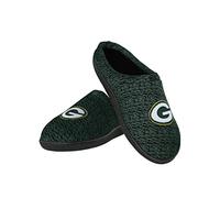 FOCO NFL Green Bay Packers Men's Poly Knit Cup Sole Slipper, Team Color, X-Large (13-14)
