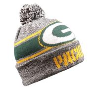 Foco NFL Green Bay Packers Unisex Gray Stripe Beaniegray Stripe Beanie, Team Color, One Size