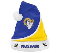 FOCO NFL Los Angeles Rams 2017 Basic Plush Holiday Christmas Santa Hat