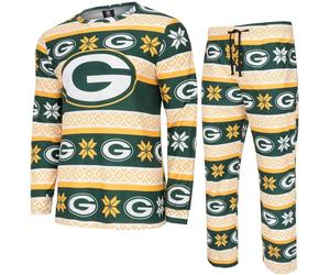 FOCO NFL Pijama de invierno de Navidad Green Bay Packers - L