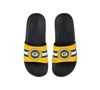 FOCO NFL - Sandalias de rayas elevadas, Green Bay Packers, Small