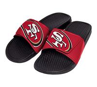 FOCO NFL Team Cropped Big Logo Shower Sport Slide Flip Flop Sandals, San Francisco 49ers Hombre - XL, X-Large