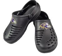 FOCO NFL - Zuecos unisex para adultos con logotipo del equipo y correa en el talón, cómodos zapatos de agua sin cordones, Baltimore Ravens, 8-9 Women/7-8 Men