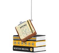 FOCO NHL Boston Bruins Team Playbook Portapapeles y libros, adorno oficial para decoración navideña