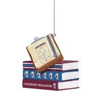 FOCO NHL Colorado Avalanche Team Playbook - Adorno de portapapeles y libros - Decoración navideña con licencia oficial