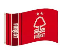 FOCO Nottingham Forest FC - Bandera del equipo deportivo, verde, rojo, logotipo, Premier League inglesa, plegable, poliéster, montaje en poste, lavable a máquina