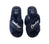 FOCO Pantuflas de la NFL Team Script Wordmark para mujer