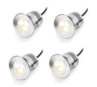 Foco Para Piscina - Luz LED Subacuática, Mini Luces LED Subacuáticas Para Piscinas De 3W, 12V-24V CC, IP68, Luz Subacuática Impermeable, Para Fuentes Y Piscinas Enterradas(Cool White-6000K,4PCS)