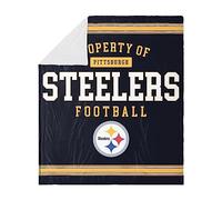 FOCO Pittsburgh Steelers - Manta de Forro Polar Sherpa - 60 x 70 Pulgadas