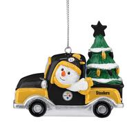 FOCO Pittsburgh Steelers NFL - Adorno de muñeco de nieve en un camión