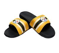 FOCO Pittsburgh Steelers NFL Mens Stripe Mens Legacy Sport Slide - M