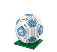 FOCO Producto oficial con licencia BRXLZ Piedras 3D-Fútbol Set de Construcción En colores alternativos del equipo (Manchester City FC)