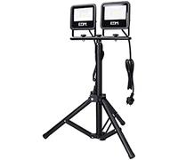 Foco proyector led con tripode 2x30w 2x2370lm 6400k luz fria black ser