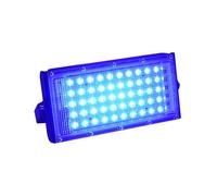 Foco Reflector LED Exterior 50W 220V RGB, IP66 Impermeable Resistente al Agua, Fluorescente Lámpara de Escenario, para Halloween Bar Club DJ Discoteca Fiesta Pinta Corporal Gimnasio (Azul)