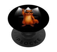 Foco Retro Squirrel Rock, Ardilla Divertida, Squirrel Rock PopSockets PopGrip Adhesivo